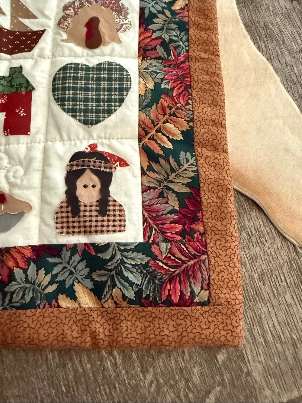 Adorable Miniature Thanksgiving Theme Quilt Square